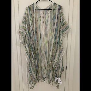 rainbow striped kimono